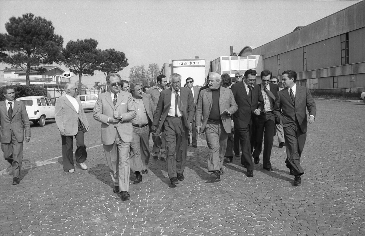 Gianni Agnelli in visita in Friuli e alla Snaidero