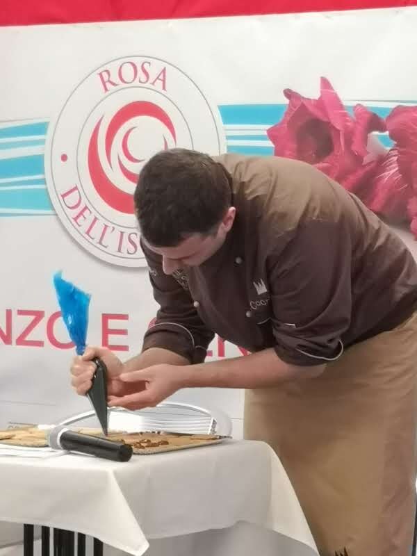 Show cooking, decorazione del dolce, La Rosa dell'Isonzo